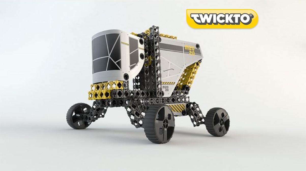 Twickto construction toy vehicle built from moulded parts